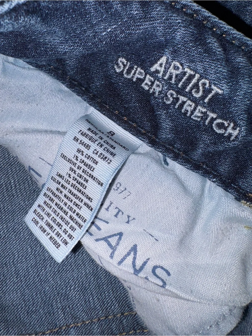 American Eagle Outfitters Dark Blue Super Stretch Artist Flare Leg Jeans Size 8 - Picture 3 of 8